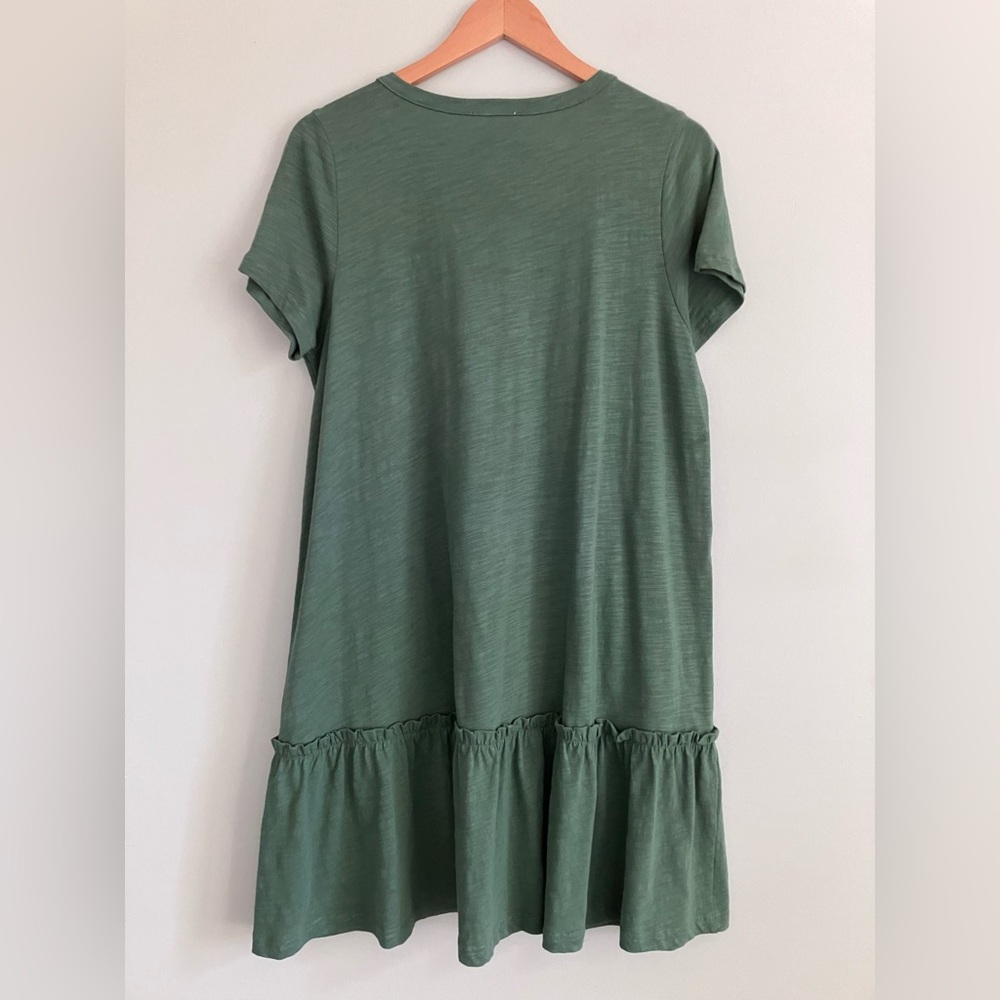 COTTON BLEU Sage Green Boxy Cotton Dress Size S (could fit M) - Picture 5 of 11